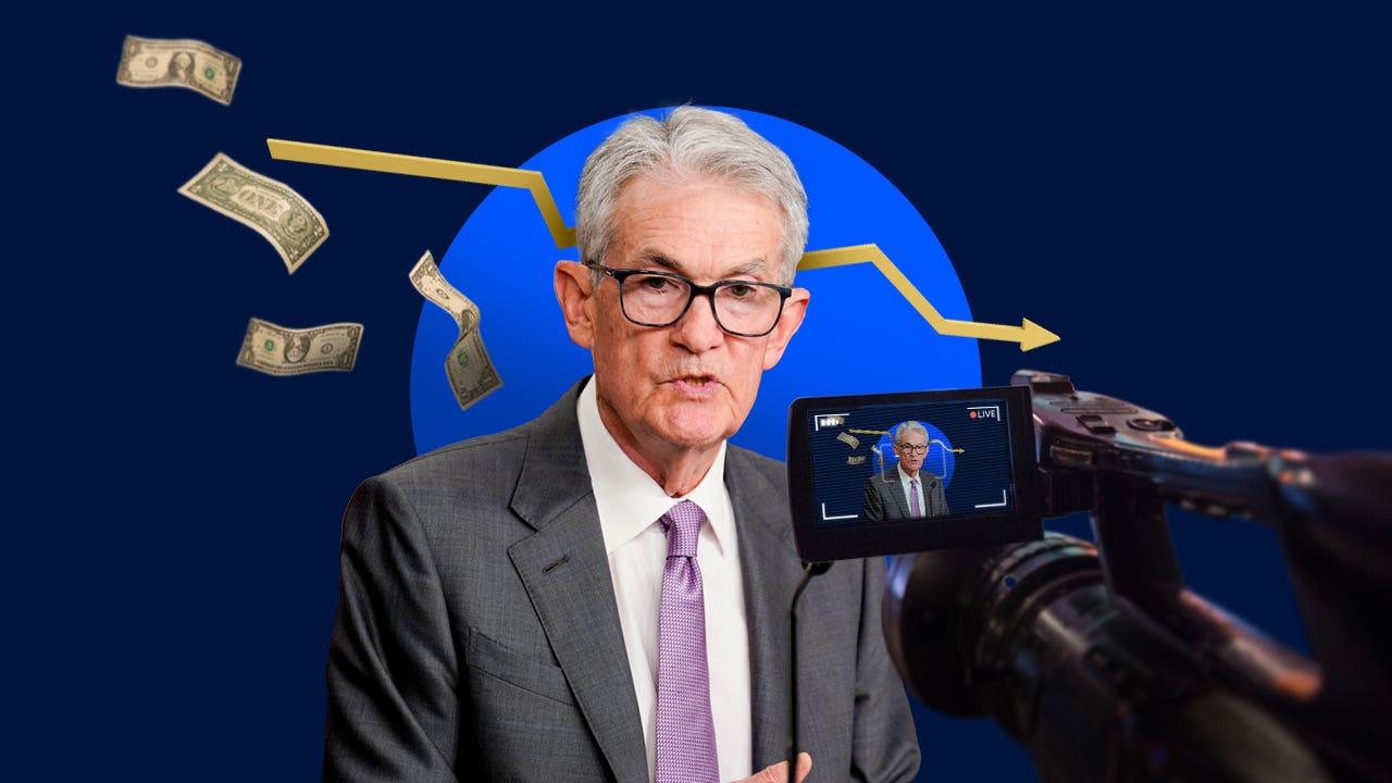 Illustration of Fed Chair Jerome Powell