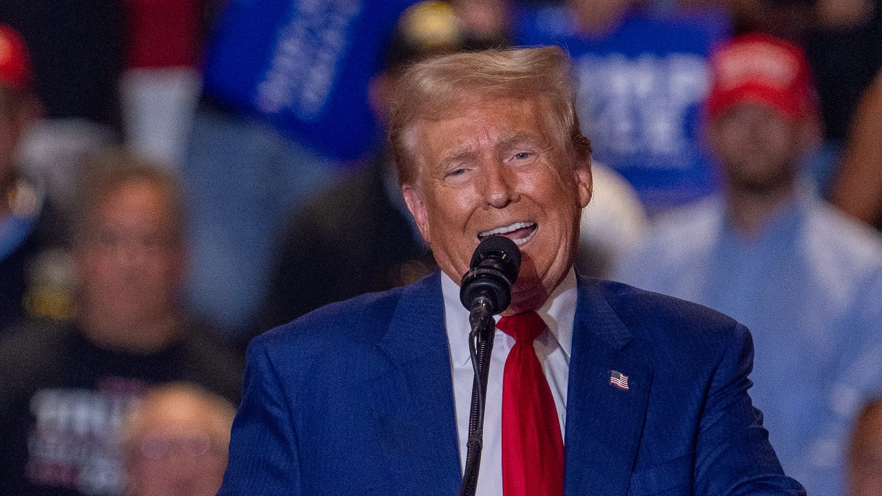 President Donald Trump speaks at a campaign rally in Uniondale, New York, on September 18, 2024.