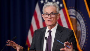 Jerome Powell, chair of the US Federal Reserve, speaks during a news conference following a Federal Open Market Committee (FOMC) meeting.